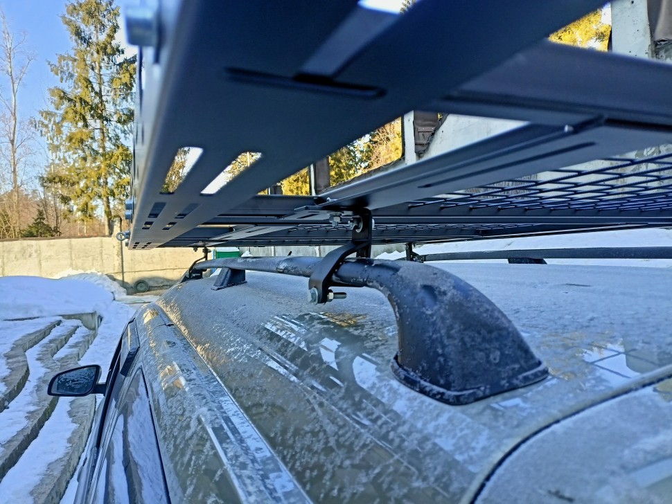Багажник-корзина ПТ Групп универсальная двухсекционная широкая с основанием решетка 1630х1300мм UNI-XX-330706.00