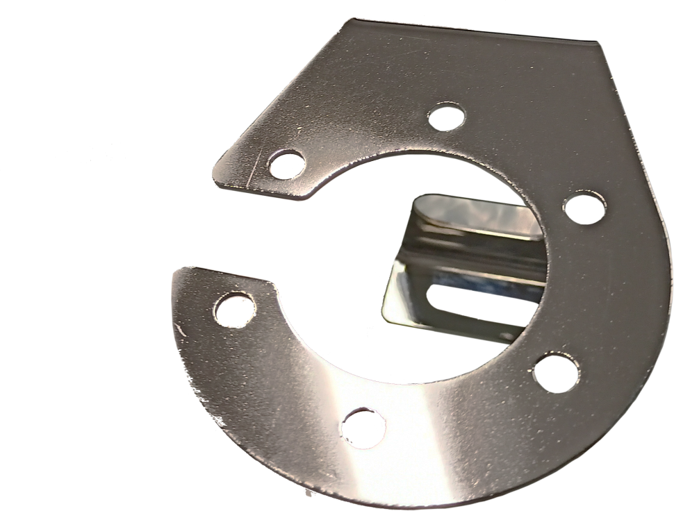 Кронштейн крепления розетки фаркопа под болт (подрозетник фаркопа) нержавеющая сталь UNI-XX-991204.22