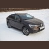 Защита порогов с алюминиевой площадкой (ППК) (Шагрень) Renault ARKANA с 2019 
