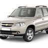 Защита порогов с накладками 63мм (НПС) ПТ Групп Chevrolet NIVA 2009-2020/ LADA NIVA 2020- (Шевроле Нива/ЛадаНива) 02010204, LNV220305